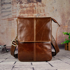 Mens Leather Small COURIER BAG Side Bag Waist Pouch Holster Belt Case Belt Pouch for Men - imessengerbags