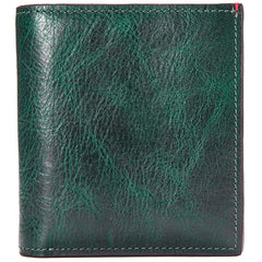 Handmade Mens Cool billfold Leather Wallet Men Small Zipper Wallets Bifold for Men - imessengerbags