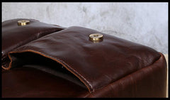 Genuine Leather Mens Cool Messenger Bag Chest Bag Bike Bag Cycling Bag for men - imessengerbags