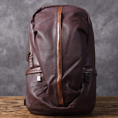 Genuine Leather Mens Cool Backpack Sling Bag Large Travel Bag Hiking Bag for men - imessengerbags