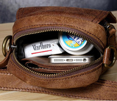 Leather Belt Pouch Mens Small Cases Waist Bag Hip Pack Belt Bag Fanny Pack Bumbag for Men - imessengerbags