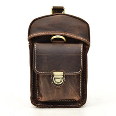 Handmade Leather Mens Cool Small Messenger Bag SLR Camera Case Bag Cycling Bag for men