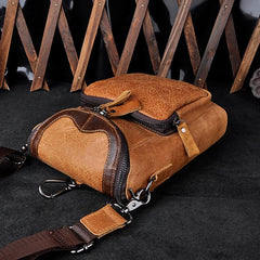 Leather Belt Pouch Mens Small Cases Waist Bag Hip Pack Belt Bag Fanny Pack Bumbag for Men - imessengerbags