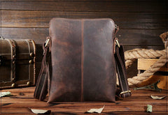 Handmade Leather Mens Cool Small Messenger Bag iPad Bag Chest Bag Bike Bag Cycling Bag for men - imessengerbags