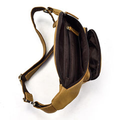 Vintage Leather Fanny Pack Mens Waist Bag Hip Pack Belt Bag for Men