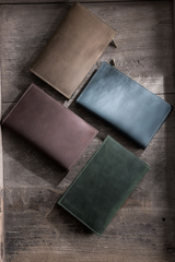 Handmade Leather Mens Travel Wallet Passport Leather Wallet Short Long Wallets for Men
