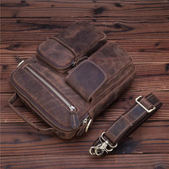 Genuine Leather Mens Cool Messenger Bag Work Bag Satchel Bag Briefcase Bag for men - imessengerbags