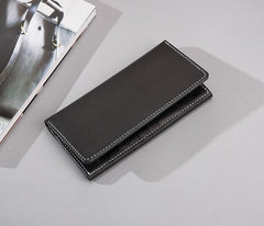 Handmade Leather Mens Clutch Wallet Cool Leather Wallet Long Phone Wallets for Men - imessengerbags