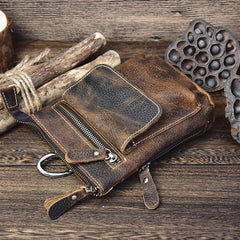 Leather Belt Pouch Mens Cases Waist Bag Hip Pack Belt Bag Fanny Pack Bumbag for Men - imessengerbags