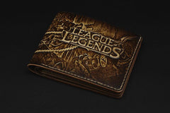 Handmade Leather Tooled League of Legends LOL Jinx Mens billfold Wallet Cool Leather Wallet Slim Wallet for Men - imessengerbags