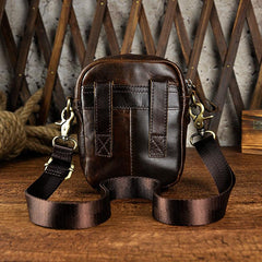 Leather Belt Pouch Mens Small Cases Waist Bag Hip Pack Belt Bag Fanny Pack Bumbag for Men - imessengerbags