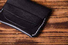 Handmade Mens Cool billfold Leather Wallet Men Small Card Slim Wallets Bifold for Men - imessengerbags