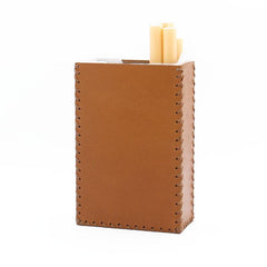 Handmade Brown Leather Cigarette Holder Mens Cool Cigarette Holder Case for Men