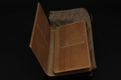 Handmade Leather Tooled Alien-Predator Mens Long Wallet Cool Leather Wallet Clutch Wallet for Men - imessengerbags