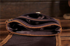Leather Belt Pouch Mens Small Cases Waist Bag Hip Pack Belt Bag Fanny Pack Bumbag for Men