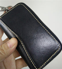 Handmade Mens Leather Biker Key Wallets Cool Small Key Wallet Key Holders