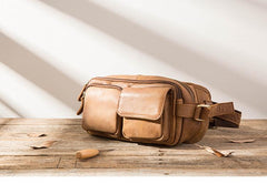 Leather Mens FANNY PACK MENS WAIST BAG HIP PACK BELT BAG FOR MEN - imessengerbags