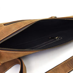 Cool Leather Sling Bag for Men Vintage Chest Bag Crossbody Sling Bags For Men - imessengerbags