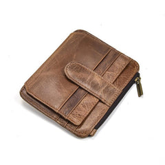Cool Leather Mens Wallet Slim Wallet Card Front Pocket Wallet for Men - imessengerbags