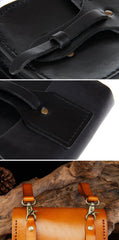 Cool Leather Mens large Biker Belt Pouch Waist Bag Side Bag Shoulder Bag for Men