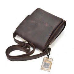 Genuine Leather Mens Cool Messenger Bag SHOULDER BAG CHEST BAG BIKE BAG CYCLING BAG