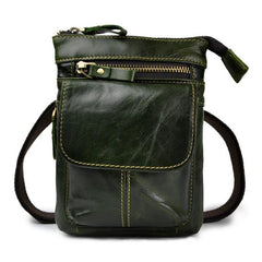 Mens Leather Small Side Bag Waist Pouch Holster COURIER BAG Belt Case Belt Pouch for Men - imessengerbags