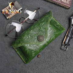 Handmade Leather Floral Sunglass Case Mens Women Cool Glasses Box Glasses Case Glasses Holder for Men