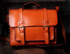 Genuine Leather Mens Cool Messenger Bag Briefcase Satchel Bag Bike Bag Cycling Bag for men