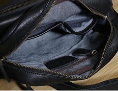 Genuine Leather Mens Cool Messenger Bag Chest Bag Bike Bag Cycling Bag for men