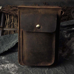 Leather Belt Pouch Mens Small Cases Waist Bag Hip Pack Belt Bag Fanny Pack Bumbag for Men - imessengerbags