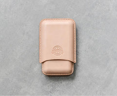 Cool Brown Leather Mens 3pcs Cigar Case Cool Custom Leather Cigar Case for Men - imessengerbags