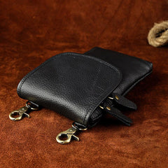 Leather Belt Pouch Mens Cases Waist Bag Hip Pack Belt Bag Fanny Pack Bumbag for Men