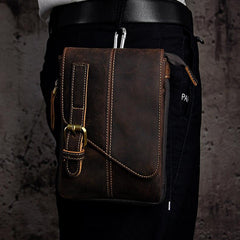 Leather Belt Pouch Mens Small Cases Waist Bag Hip Pack Belt Bag Fanny Pack Bumbag for Men