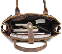 Cool Men Vintage Leather Handbag Tote Shoulder bag CrossBody Bag For Men - imessengerbags