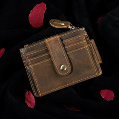 Leather Mens Wallet Cool Slim Front Pocket Wallet Money Clip for Men - imessengerbags