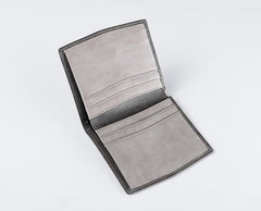 Handmade Leather Mens Cool Slim Leather Wallet Men Small Wallets Bifold for Men - imessengerbags