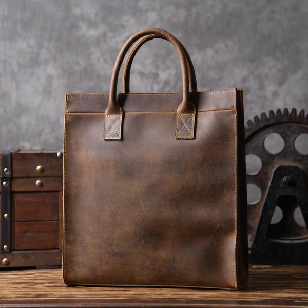 Genuine Leather Mens Cool Messenger Bag Handbag Briefcase Work Bag Business Bag for men