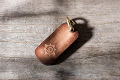Handmade Leather Mens World of Warcraft Cool Keychain KeyCharm Keyring Pendant for Men - imessengerbags
