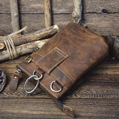 Leather Belt Pouch Mens Cases Waist Bag Hip Pack Belt Bag Fanny Pack Bumbag for Men - imessengerbags