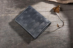 Handmade Leather Mens Cool Slim Leather Wallet Men Small Wallets Bifold for Men - imessengerbags