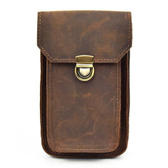 MEN LEATHER Belt Pouch WAIST BAG HIP PACK BELT BAG CELL PHONE HOLSTERS - imessengerbags