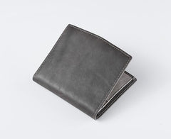 Handmade Leather Mens Cool Slim Leather Wallet Men Small Wallets Bifold for Men - imessengerbags