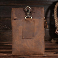 Leather Belt Pouch Mens Small Cases Waist Bag Hip Pack Belt Bag Fanny Pack Bumbag for Men