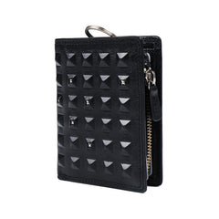 Genuine Leather Mens Cool billfold Leather Wallet Men Small Zipper Wallets for Men - imessengerbags