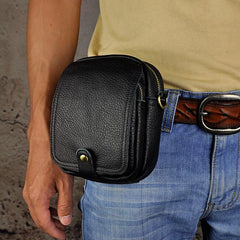Leather Belt Pouch Mens Small Cases Waist Bag Hip Pack Belt Bag Fanny Pack Bumbag for Men - imessengerbags