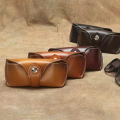 Handmade Mens Leather Glasses Case Glasses Box Glasses Holder For Men - imessengerbags