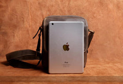 Genuine Leather Mens Cool Messenger Bag Square Bag Chest Bag Bike Bag Cycling Bag for men - imessengerbags