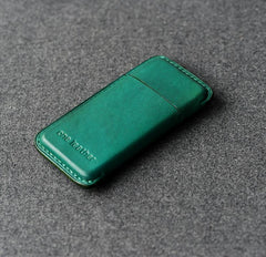 Handmade Green Leather Womens 5pcs Cigarette Holder Case Cool Custom Cigarette Case for Women