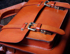 Genuine Leather Mens Cool Messenger Bag Briefcase Satchel Bag Bike Bag Cycling Bag for men