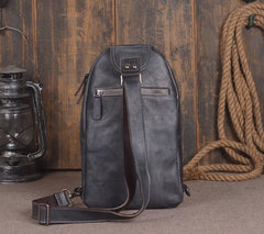 Leather Mens Sling Bag Sling Shoulder Bag Sling Backpack for men - imessengerbags
